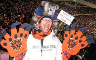 Bears fan Adam Goldstein at a NFL game