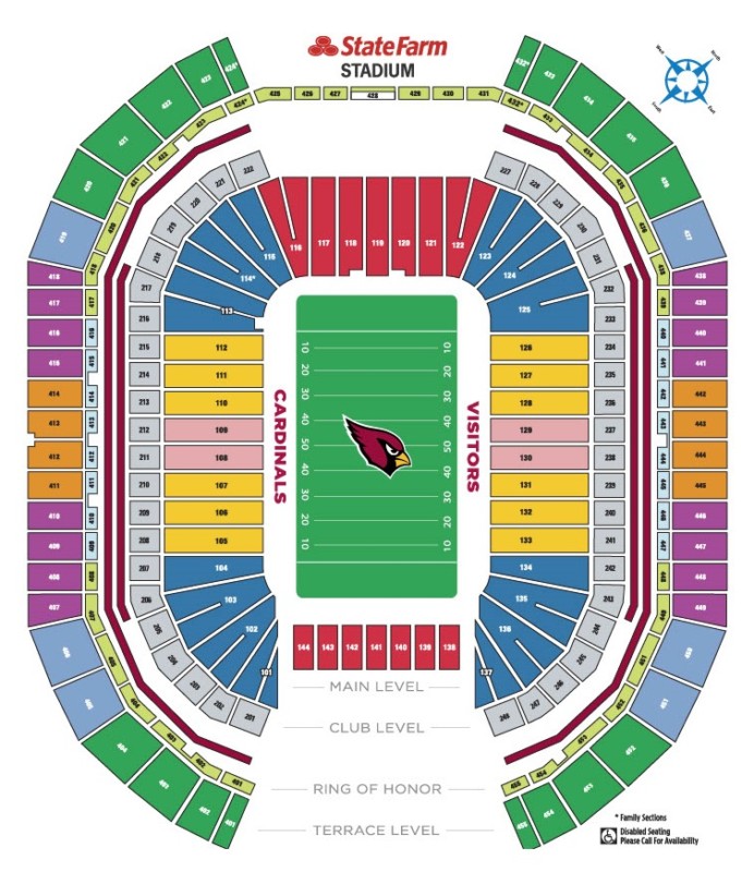 Touchdown Trips | Arizona Cardinals | StateFarm Stadium Seating Chart