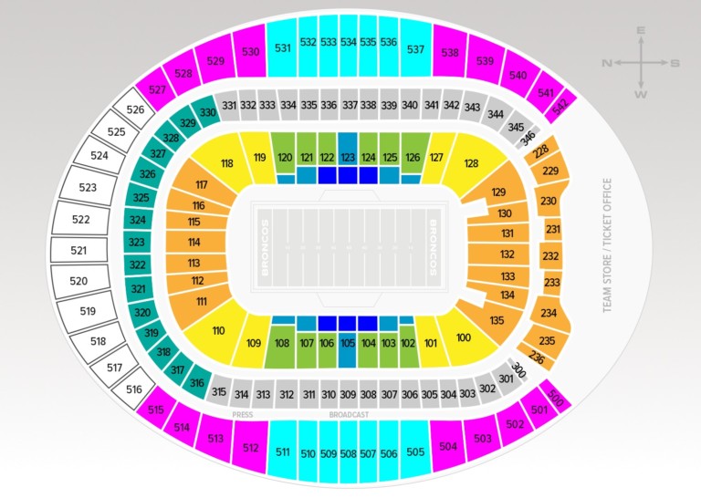 Denver_Broncos_Seating_Chart_052020 Touchdown Trips