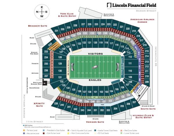 Philadelphiaeaglesseatingchart052020 Touchdown Trips 4982