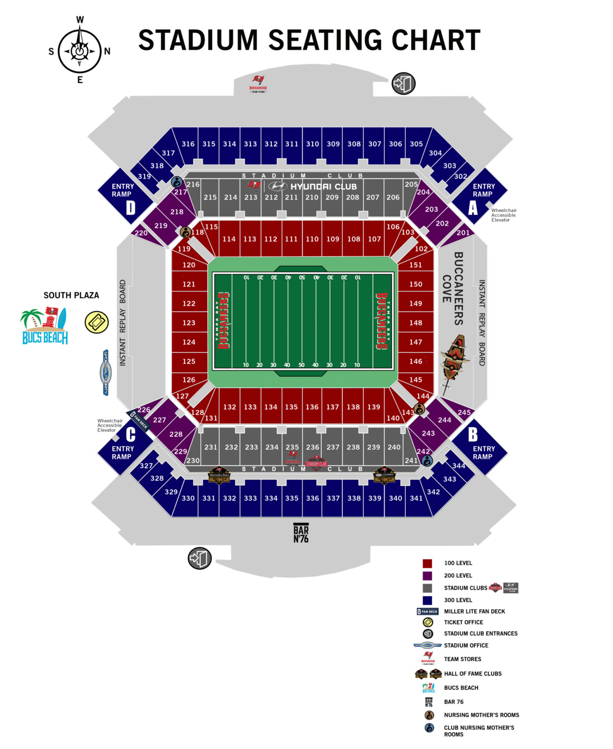 Tampa Bay Bucs Stadium Seating Chart