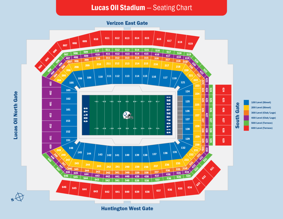 lucasoilstadiumseatingchart1 Touchdown Trips