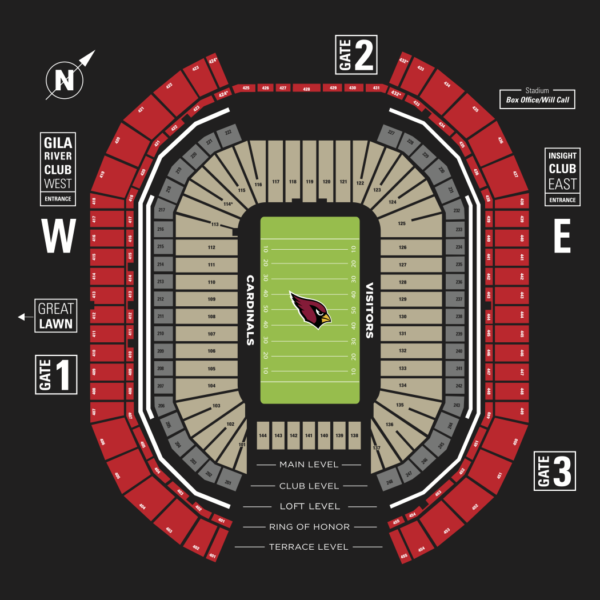 Super Bowl LVII - State Farm Stadium Seating Chart