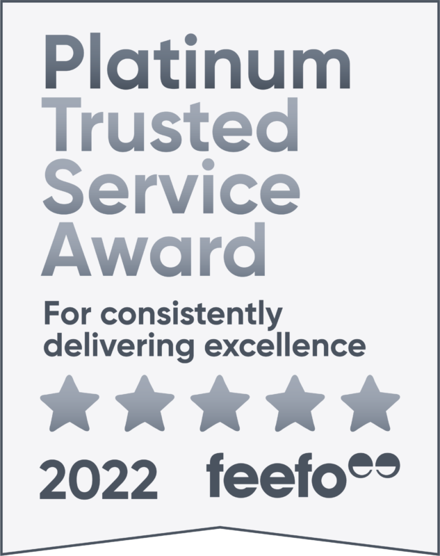 FEEFO Platinum Trusted Service Award